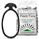 Anchor Bands for Trellising – 110-Pack 5 cm/1.96 in Rubber Vine Ties, UV-Protected Bands: Grapevines, Trees & Climbing Plants – Tool-Free Loop-and-Anchor Design for Install, Weatherproof