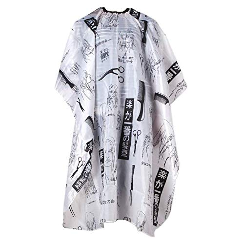 Barber Cape Cutting Hair Beard Professional Hairdressing Salon Cape Waterproof Stain Resistant Apron Anti-Static Haircut Apron with adjustable, Fits for Barber & Home Use (Style4)