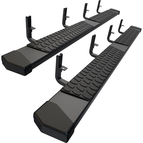 AutoBull 6 Inches Running Boards Side Steps Compatible with 2015-2026 Chevy Colorado/GMC Canyon Crew Cab Black Textured Aluminum Nerf Bars