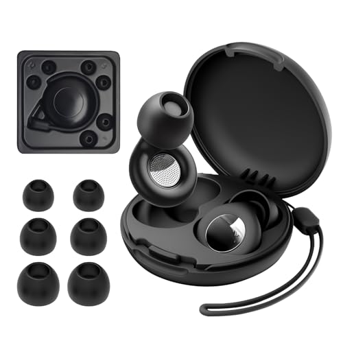 VIVIDRISE Tapones para dormir, tapones para los oídos ultrasuaves reutilizables que reducen el ruido, reducción del ruido de 30 dB, 4 tamaños (XS/S/M/L)