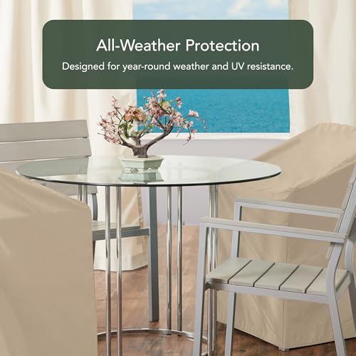 Covermates Classic Chair Cover – 34Wx40Dx40H, 2-Pack, Tan by Covermates - Used condition - Image 4