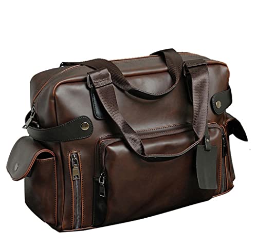 Men Vintage Handbag Crazy Horse Leather Business Briefcase Shoulder Crossbody Bags Large Travel Laptop Bags2