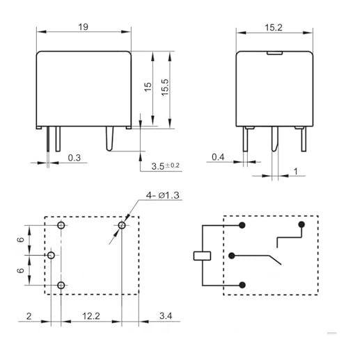 Relais Z3F-24-1AS T73-1A 24V 10A composant électronique PCB