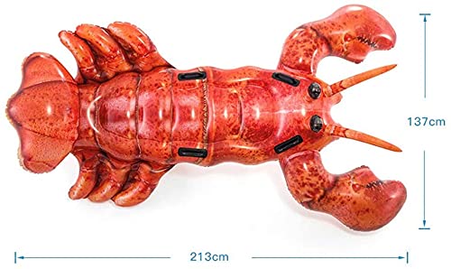 Balsas de Piscina，Botellas Hinchables Langosta Inflable for Montar, Divertido Anillo de Piscina de Verano, círculo Sentado de Langosta de Gran tamaño, Flotador de Agua for Adultos, salón en balsa