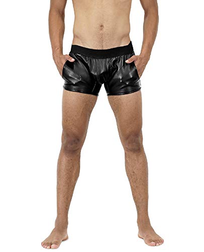 Bockle® New Boxer Lamb leather pants Men jeans Man Boxershorts underwear Hipster Shorts Leather Pants Briefs4