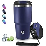 【Scénario Utilisable】 Ce tasse thermique est pratique et polyvalent pour une utilisation quotidienne au bureau, à la salle de sport, en voyage, en camping ou en voiture. Léger et facile à transporter, il peut être rangé dans la poche latérale d'un sac à dos ou dans le porte-gobelet de la voiture. Une variété de couleurs au choix, est un choix réfléchi pour un usage personnel ou comme cadeau d'anniversaire ou de vacances