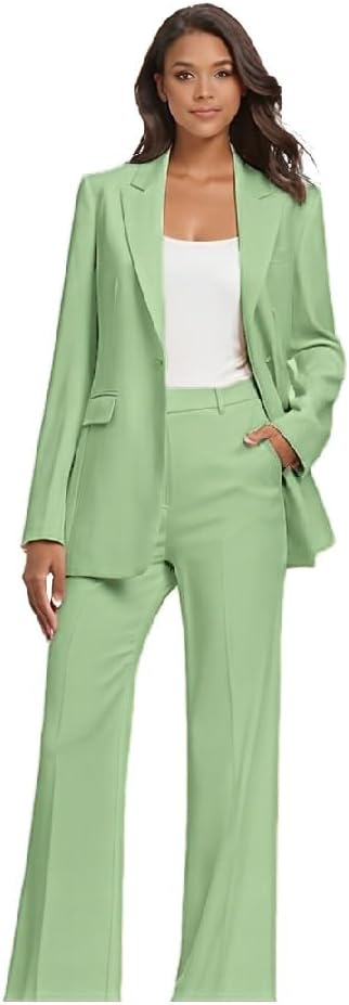 Womens Tuxedo Business Blazers Pant Suits for Women Dressy 2 Piece Outfits Wedding