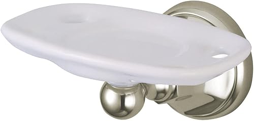 Kingston Brass BA4816SN Metropolitan - Soporte para cepillo de dientes y vaso, níquel cepillado