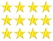 Beistle 57027-GD Gold Metallic Star Cutouts, 3-1/2 Inch, 12 Pieces Per Package
