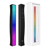 Faruxue Sound Reactive LED Light Bar, RGB Colorful APP Control Audio Music Rhythm DIY Dynamic Strip Light Voice Level Lights for Car Gaming PC TV Room DJ Studio