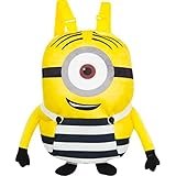 Illumination STUART Plüsch MINION Rucksack 35 cm, Backpack für Kinder - Gefangenen-Style - Plüschrucksack, Gelb