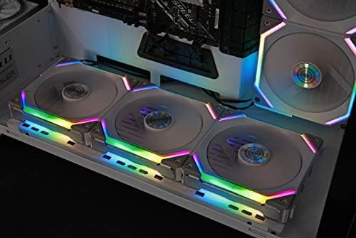 Lian-Li UNI FAN SL120 RGB PWM Lüfter, 3er Pack inkl. Controller - 120mm, weiAY White Triple Pack