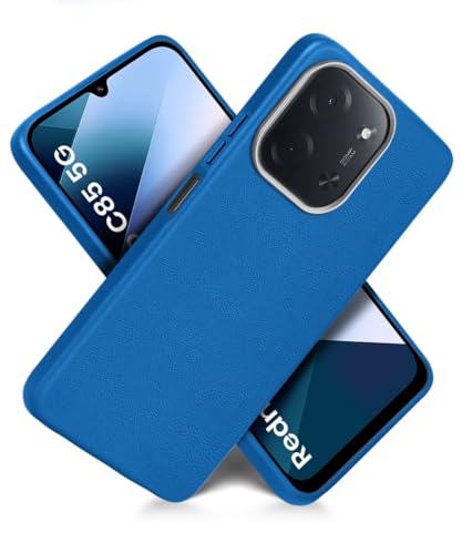 Image of WOW IMAGINE Back Cover for Mi Redmi 15C 5G | Poco C85 5G 2025 | Ultra Slim Flexible Non-Slip Grip | Inner Fabric | Metal Camera Ring & Lightweight Soft Silicone Mobile Case - Blue