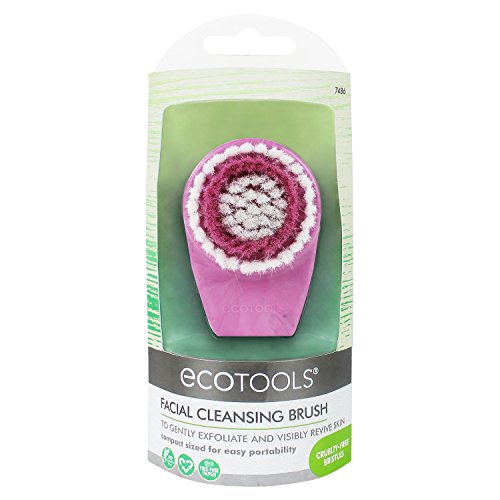 Ecotools Cruelty Free and Vegan Portable Facial Cleansing Brush, Made with Cotton