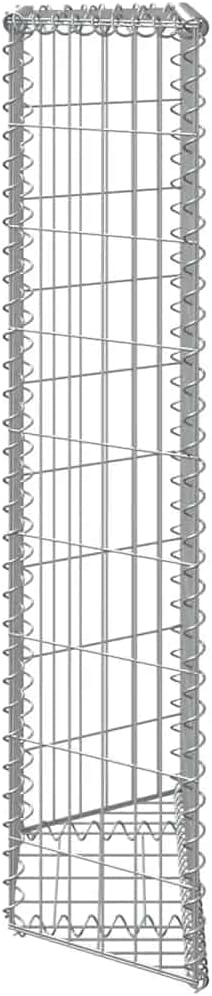 vidaXL Raised Garden Bed, Gabion Retaining Wall, Raised Flower Bed, Outdoor Planter for Patio Backyard Garden Balcony Porch Lawn, Galvanized Steel