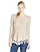 It's Our Time Juniors' Marled Pullover Sweater with Fringe