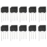 Voyoo 10 Stück KBP410 Brückengleichrichterdiode einphasig, 1000 V / 4A, Vollwelle 4 Ampere 1000Volt elektronische Siliziumdioden, 4Pins