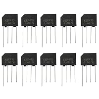 Voyoo 10 Stück KBP410 Brückengleichrichterdiode einphasig, 1000 V / 4A, Vollwelle 4 Ampere 1000Volt elektronische Siliziumdioden, 4Pins