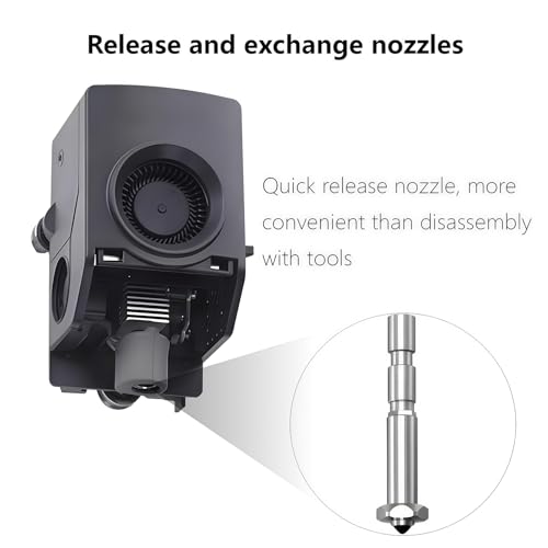 Kobra 3 Max Düse 0,4/0,6/0,8MM, Integrierte Schnellwechseldüse aus gehärtetem Stahl, hoher Durchfluss, hohe Geschwindigkeit, Heißend-Spritzdüse für Anycubic Kobra 3 Max 3D-Drucker, 4PCS