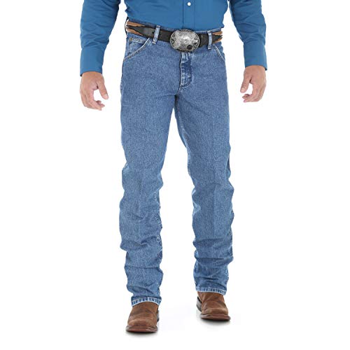 Wrangler Men's Premium Performance Cowboy Cut Regular Fit Jean, Stonewash, 36W x 34L