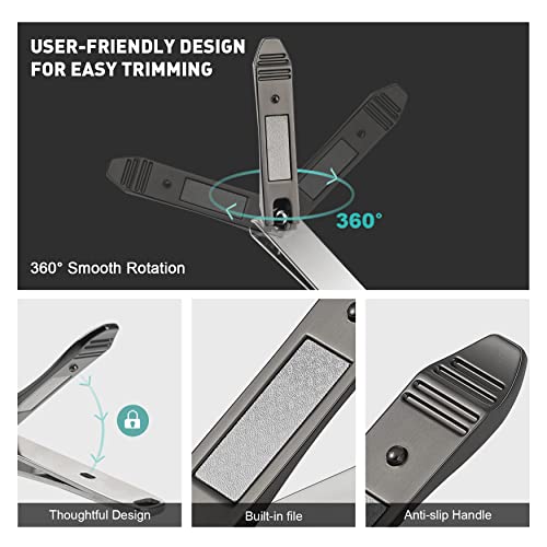 BEZOX 2 Stück Nagelknipser Set für Fingernagel & Zehennagel - Nail Clipper Fingernagel Knipser (Dermatologen entwickelt) Für jeden Nageltyp geeignet