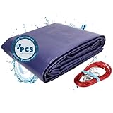 Duraol Poolabdeckung rechteckig I 7,00 x 3,50 m I Hochwertige Poolplane rechteckig mit Materialstärke 300g/m² I Robuste Schwimmbad Abdeckung mit Randverstärkung I Beidseitig beschichtet & wasserdicht
