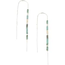 Scout Curated Wears - Chromacolor Miyuki Thread Earring - Turquoise Multi/Silver