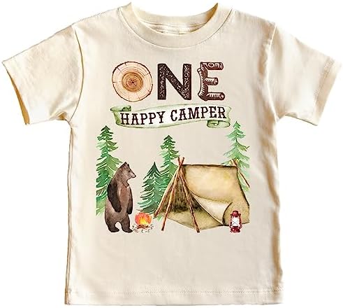 One Fun Camper 1st Birthday Camping Outdoor Themed T-Shirts and R...
