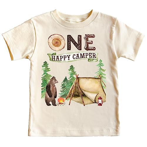 One Fun Camper 1st Birthday Camping Outdoor Themed T-Shirts and R...