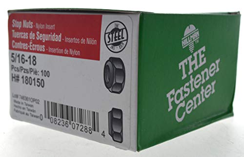 Hillman 180150 5/16-18 Nylon Lock Nut, 5/16"-18, 100-Pack, 100 1 #TOP5