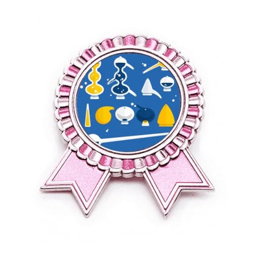 Broche en caoutchouc rose motif compte-gouttes métal taille M