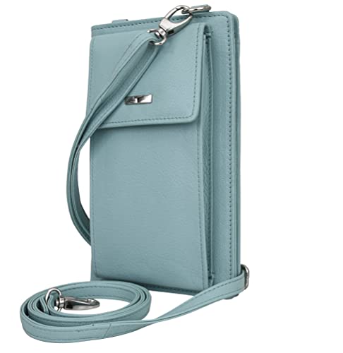 Image of URBAN FOREST Ruby Pastel Blue Leather Wallet for Women