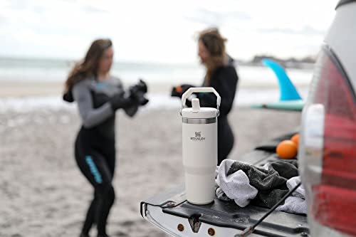 Stanley Iceflow Stainless Steel Tumbler With Straw - Vacuum Insulated Water Bottle For Home, Office Or Car - Reusable Cup With Straw Leakproof Flip - Cold For 12 Hours Or Iced For 2 Days (Cream) #TOP5