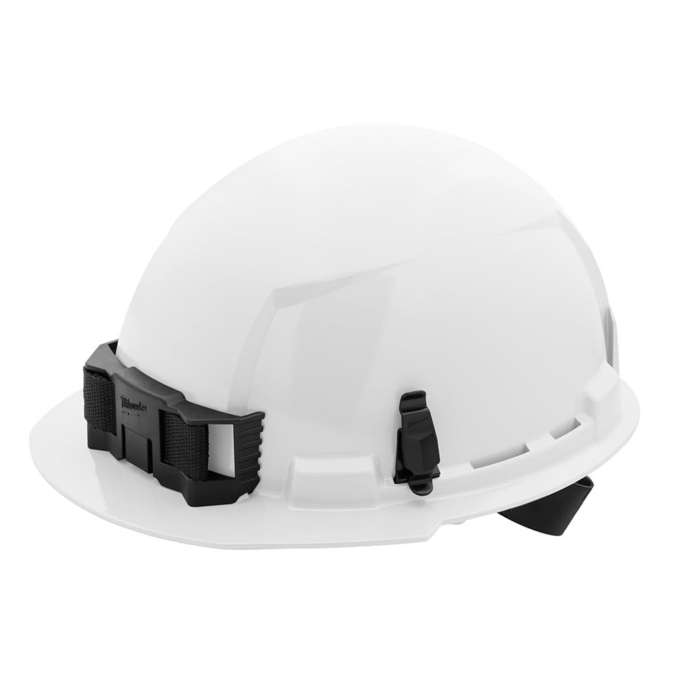Milwaukee Electric - White Front Brim Hard HAT W/4PT RATCHETING SUSPENS