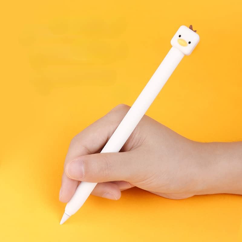 Kawaii case Compatible with Apple Pencil 2nd Generation Kawaii White Duck case Cover Sleeve