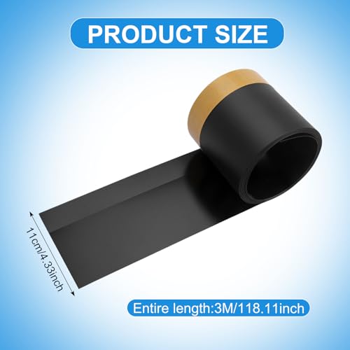 Cuttable Under Couch Bed Blocker, 300 * 11cm Toy Blockers for Under Sofa, Adjustable Gap Under Sofa Bed Blocker, Under Sofa Toy Blocker for Pets, Stops Items from Going Under Furniture (Black)