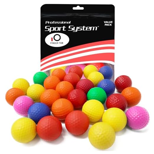FINGER TEN Golf Practice Balls Elastic Foam Soft Value 12/24 Pcs, Golf Training Ball Spone Dimpled Exercise Balls for Golf Swing Training Aids Home Office Indoor Outdoor Backyard (Colorful, 12 Pack)