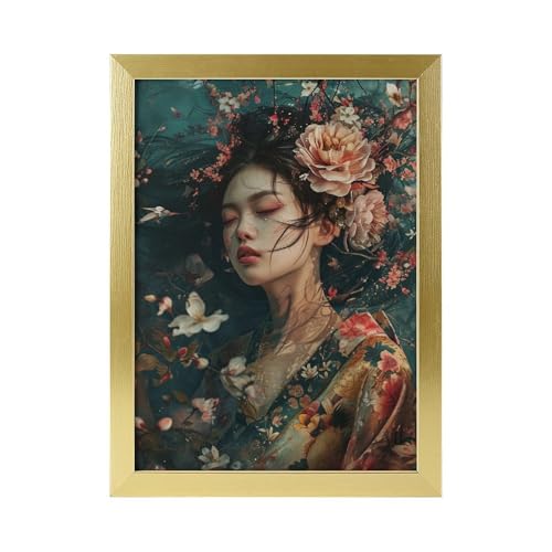 Framed Wall Art for Living Room Ethereal Floral Fantasy with