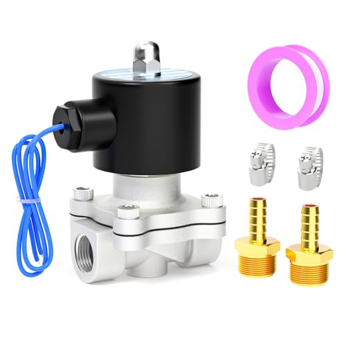 Électrovanne électrique 1/2" NPT 2S160-15 normalement fermée acier inox 12V 24V 110V 220V