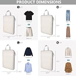 4 Pack Compression Packing Cubes, Expandable Travel Organizer Bags, Lightweight Luggage Storage for Carry On Suitcase, Travel Essentials Clothes Organizer (Off-white)