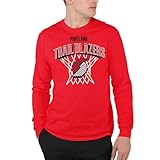 Portland Trail Blazers Nothing But Net - NBA Adult Long Sleeve Fan T-Shirt for Men & Women Red