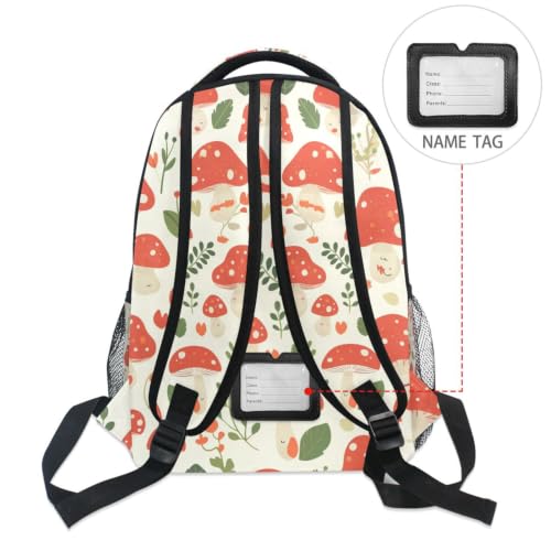 Sac à dos champignon rouge avec grand compartiment pour étudiants - 6