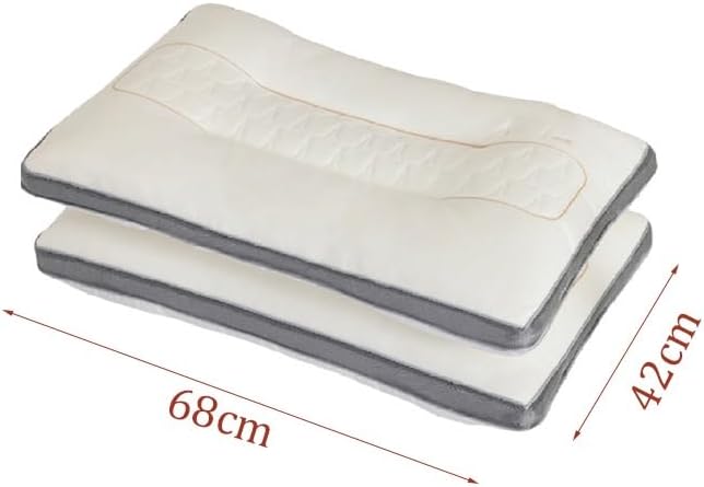 Pair of Polyester Fiber Pillows for Adult Home Use to Protect The Neck Help Sleep