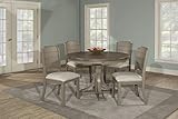 Hillsdale Furniture Hillsdale Clarion Round Side Chairs, Distressed Gray 5-Piece Dining Set