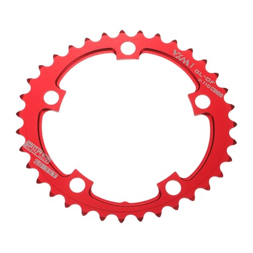 Plateau 110BCD 35T pour vélo route et VTT mono-plateau rond rouge en aluminium 9-12 vitesses