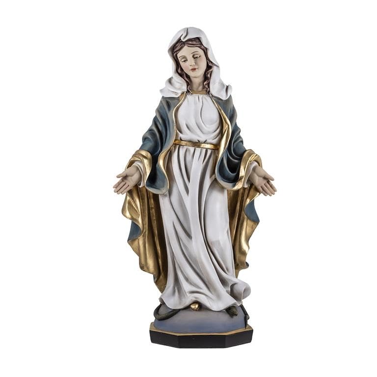 Statue Vierge Miraculeuse résine 30 cm contre le stress du foyer