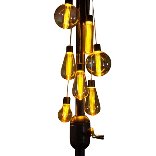 7 lampes de parasol cluster Noma Garden Art en plastique résistant et modulable