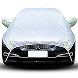 【Protection contre la grêle professionnelle】La bâche de voiture anti-grêle offre une protection complète contre la grêle et le gel. Fabriquée en Oxford haute densité et en tissu élastique doux, elle peut résister à la grêle d'un diamètre d'environ 15 mm et à une vitesse d'impact pouvant atteindre 70 km/h. Elle offre une surface de coussinage élargie pour protéger non seulement le dessus de la voiture, mais aussi les rétroviseurs, les vitres latérales et la lunette arrière.