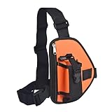 TWAYRDIO ラジオチェストハーネス ショルダーホルスター - 単一のラジオポーチ Motorola Kenwood 双方向ラジオとトランシーバー用 (オレンジ)