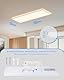 Deckenlampe LED Deckenleuchte, 24W 2400LM LED Panel Flach 58x20x2.5cm (LxBxH) Rechteckige für Schlafzimmer Wohnzimmer Küche (Weiß, 58x20x2.5CM, 3000k/4000k/6500k)